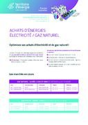 Fiche Achats groupés Électricité et Gaz naturel